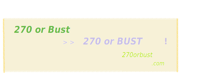 '270 or bust' Textbox